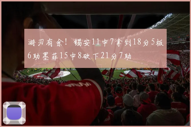 游刃有余！锡安11中7拿到18分5板6助墨菲15中8砍下21分7助